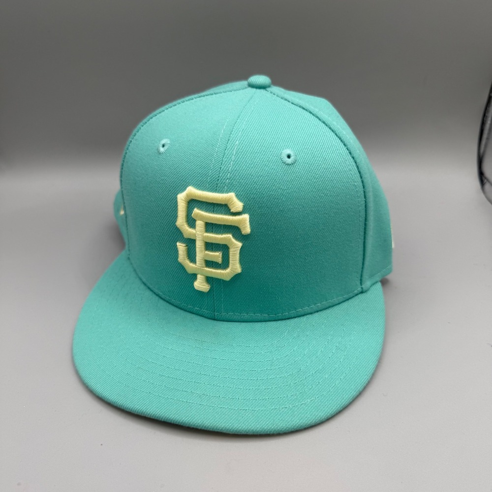 New‎ Era San Francisco Giants Fitted Hat 2012 World Series Patch Size 7 3/8 Teal